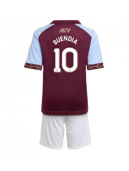 Aston Villa Emiliano Buendia #10 Replika Hemmakläder Barn 2025-26 Kortärmad (+ byxor)